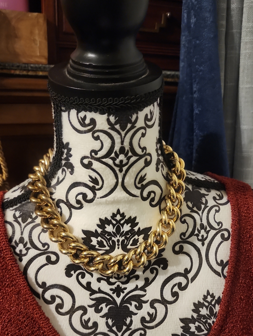 Gold Chunky Chain Necklace Used Heavy